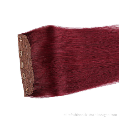 Wholesale Silky Straight Real Human Hair Extensions Hairpiece Halo Wire Hair Extensions with Fish Line Halo Hair Extensions